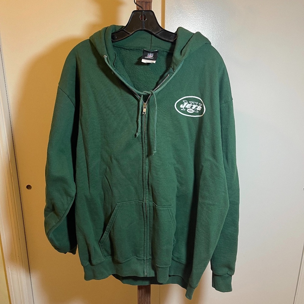Jets Zip-Up Sweatshirt, Official NFL Apparel, Size L